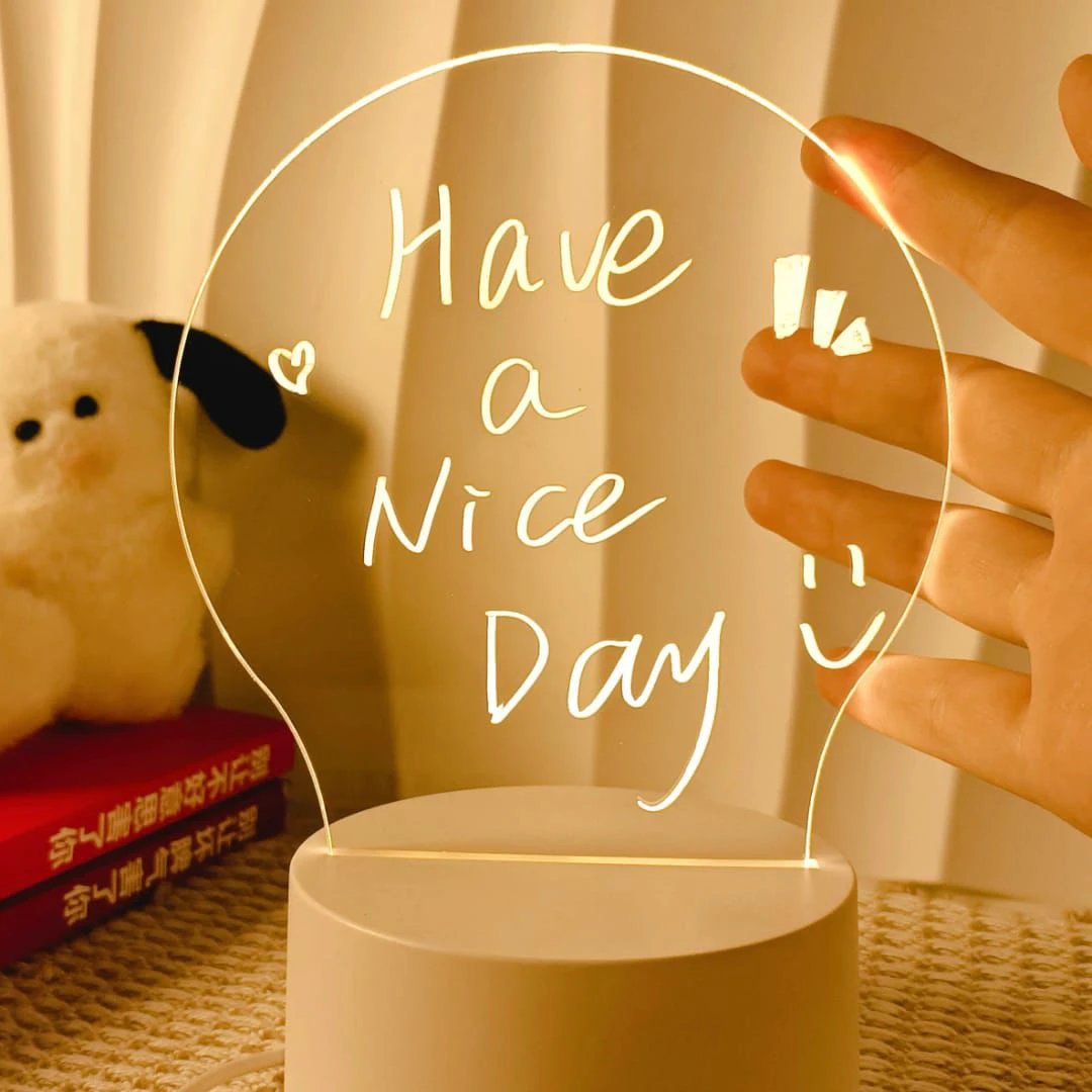 LED Erasable Note Board for Messages, Doodles, and Reminders Decor Decor