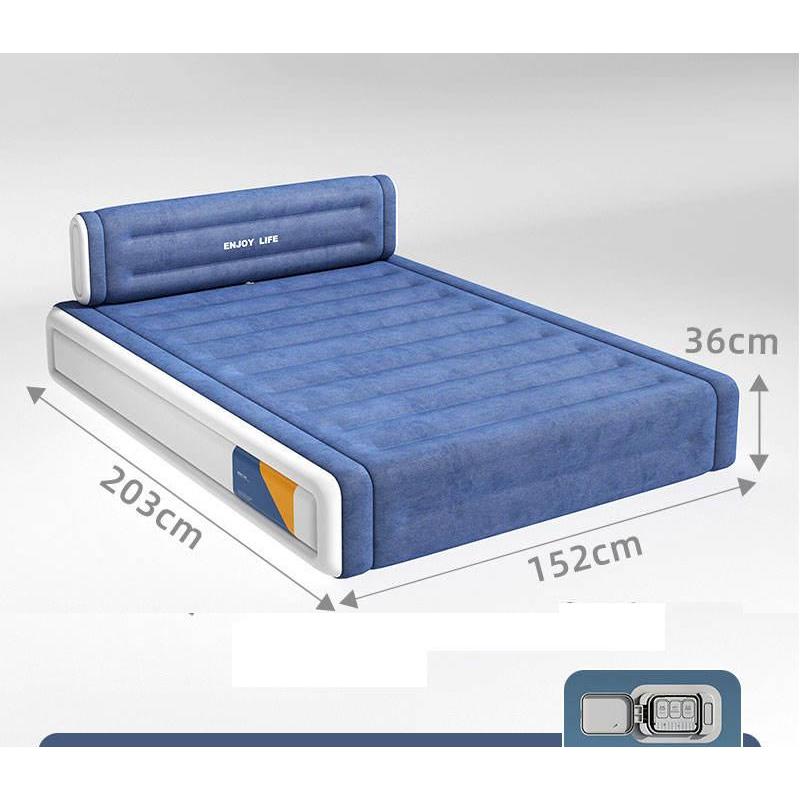 Large 5x6 ft Inflatable Air Bed with Headrest 203x152x36cm