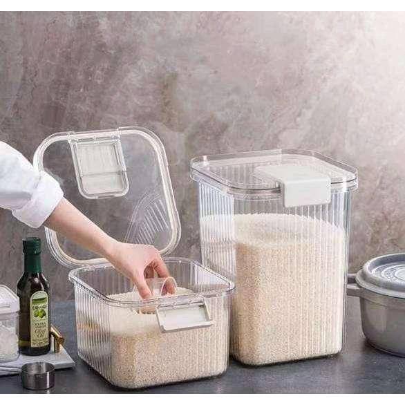 Large Acrylic Cereal Storage Container Airtight with Measuring Cup food storage Food Storage Containers