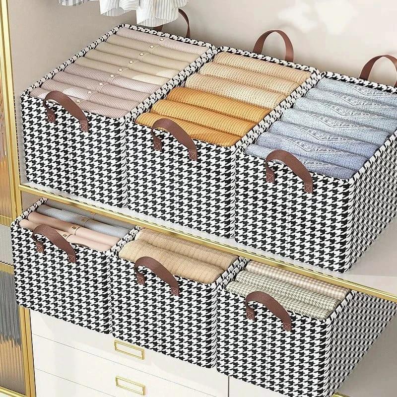 Large Capacity Double Steel Frame Fabric Wardrobe Drawer Closets Clothes Organizer| Pants Jeans Underwear Socks T-Shirts | Office Living Room Bedroom 20 x 28 x 47 cm Closet Organizers Closet Organizers