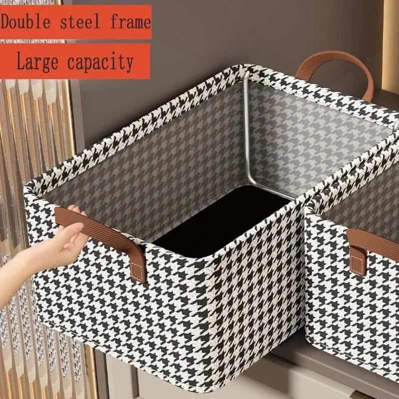 Large Capacity Double Steel Frame Fabric Wardrobe Drawer Closets Clothes Organizer| Pants Jeans Underwear Socks T-Shirts | Office Living Room Bedroom 20 x 28 x 47 cm Closet Organizers Closet Organizers