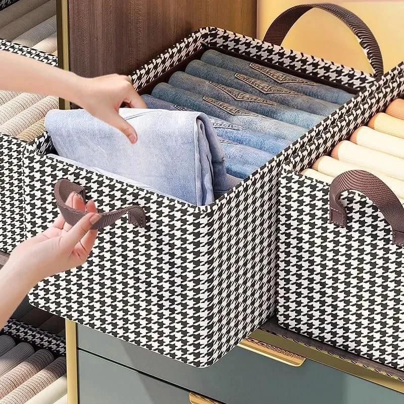 Large Capacity Double Steel Frame Fabric Wardrobe Drawer Closets Clothes Organizer| Pants Jeans Underwear Socks T-Shirts | Office Living Room Bedroom 20 x 28 x 47 cm Closet Organizers Closet Organizers