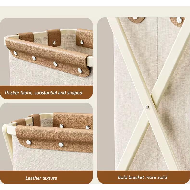 Large Capacity Laundry & Storage Basket β Beige | Foldable Clothes Organizer Hamper
