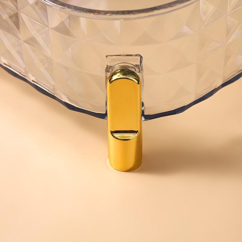 Large Capacity MultiGrids Transparent Makeup Organizer Space Saving Cosmetic and Skincare Storage Solution