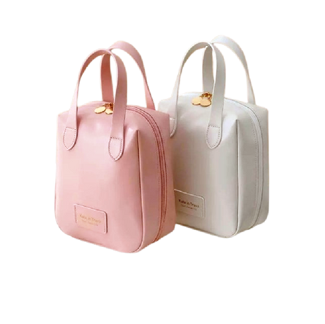 Large Capacity PU Leather Durable Makeup Toiletries Travel Essentials Bag
