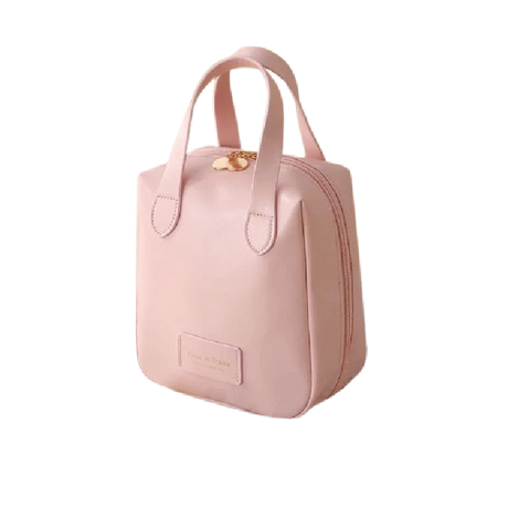 Large Capacity PU Leather Durable Makeup Toiletries Travel Essentials Bag