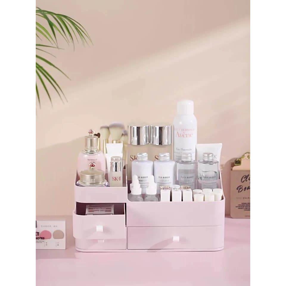 Large Capacity Plastic Makeup Organizer with Expandable Drawers Makeup Organizers Health & Beauty