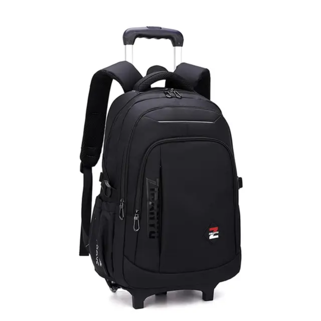 Large Capacity Trolley School Bag with Zipper Closure