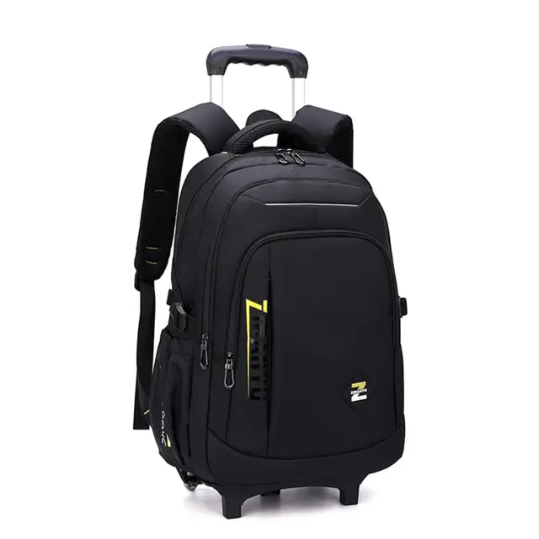 Large Capacity Trolley School Bag with Zipper Closure