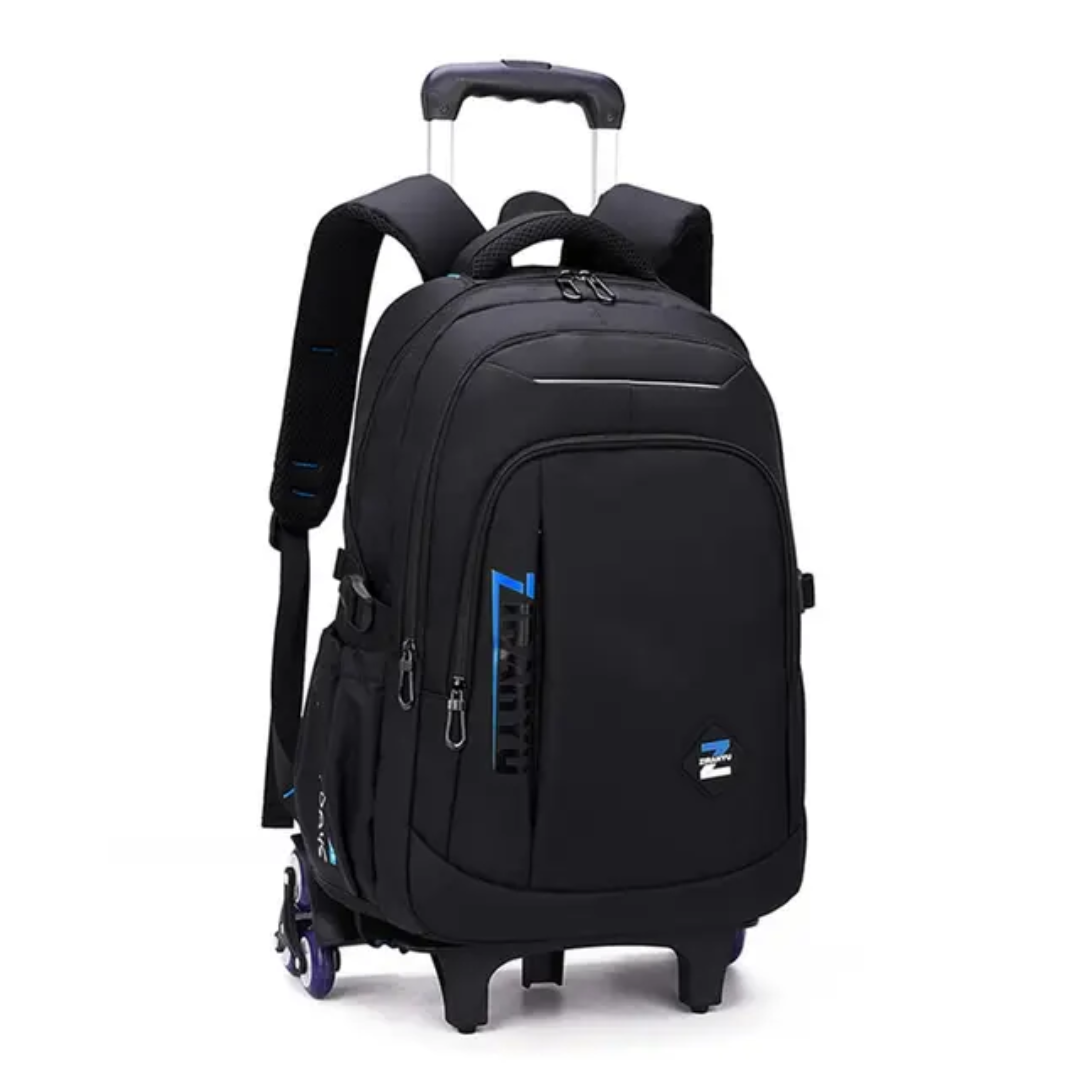 Large Capacity Trolley School Bag with Zipper Closure
