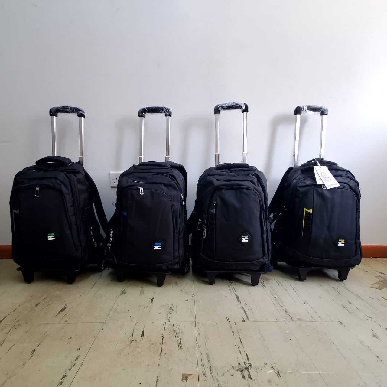 Large Capacity Trolley School Bag with Zipper Closure