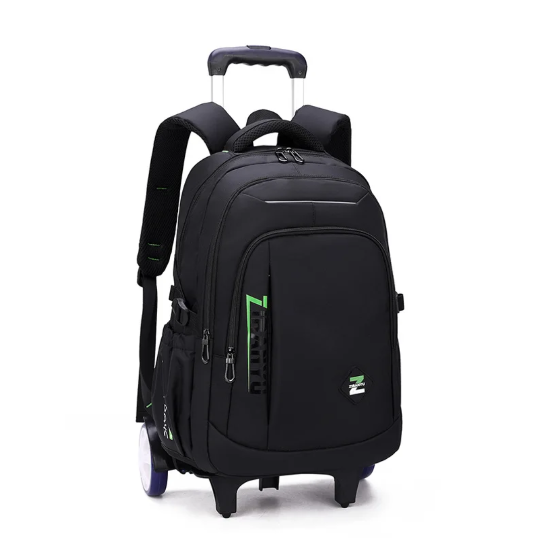 Large Capacity Trolley School Bag with Zipper Closure