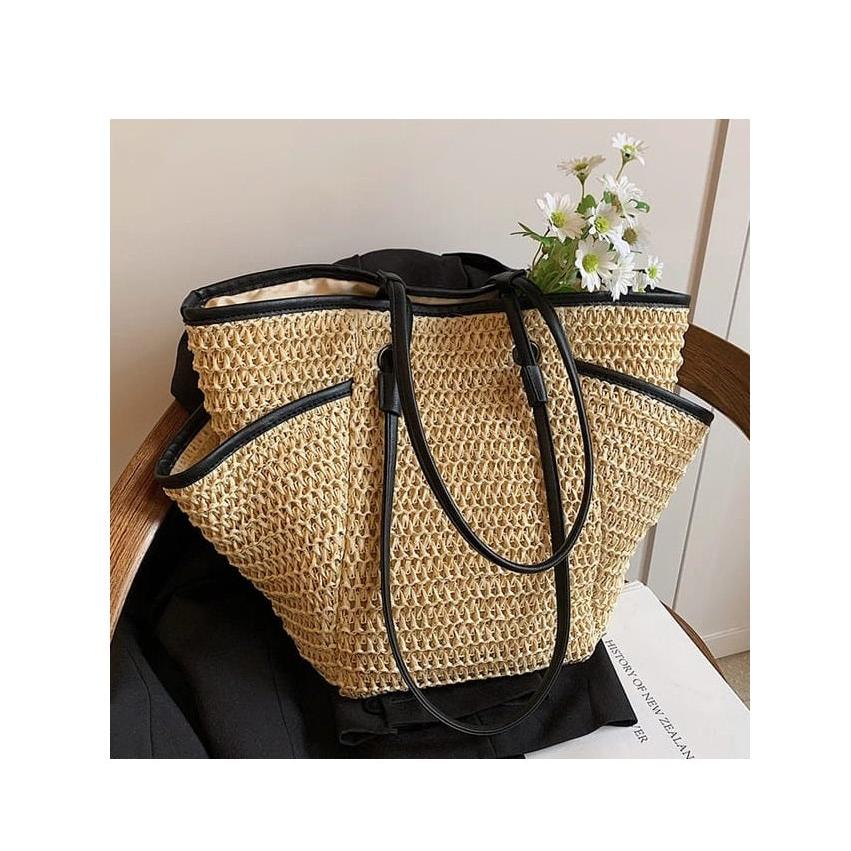 Large Capacity Women's Straw Tote Bags Chic Design for Work, Party, Picnic, Travel, and Everyday Use