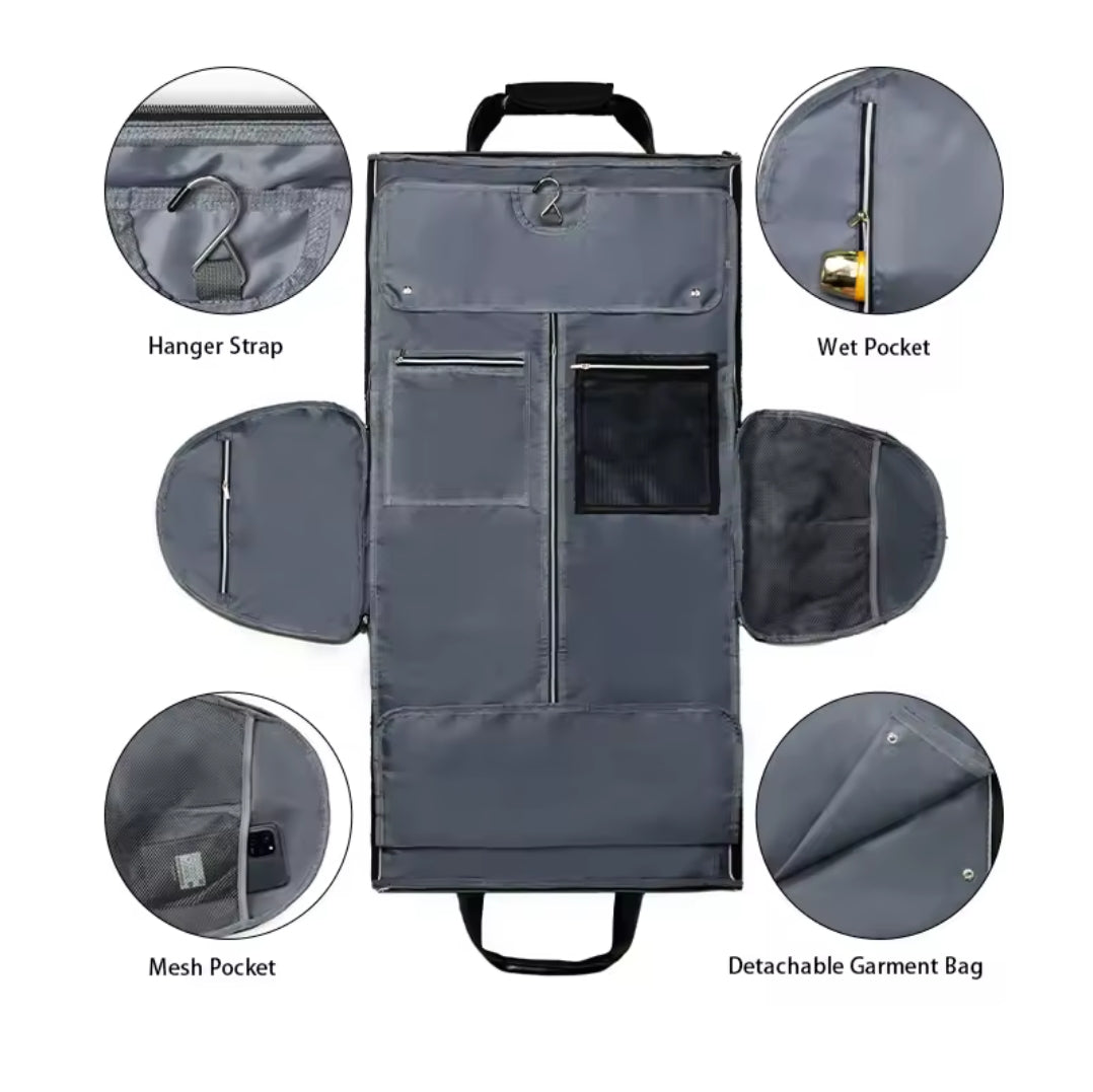 Large Convertible Travel Bag Oxford Waterproof Black