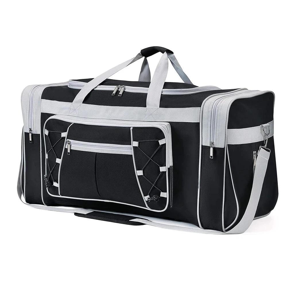 Large Durable Polyester Travel Duffel Bag with Multiple Compartments| For Organized Packing| Adjustable Straps Packing Organizers| 26” x 14” x 12.4” Packing Organizers Duffel Bags