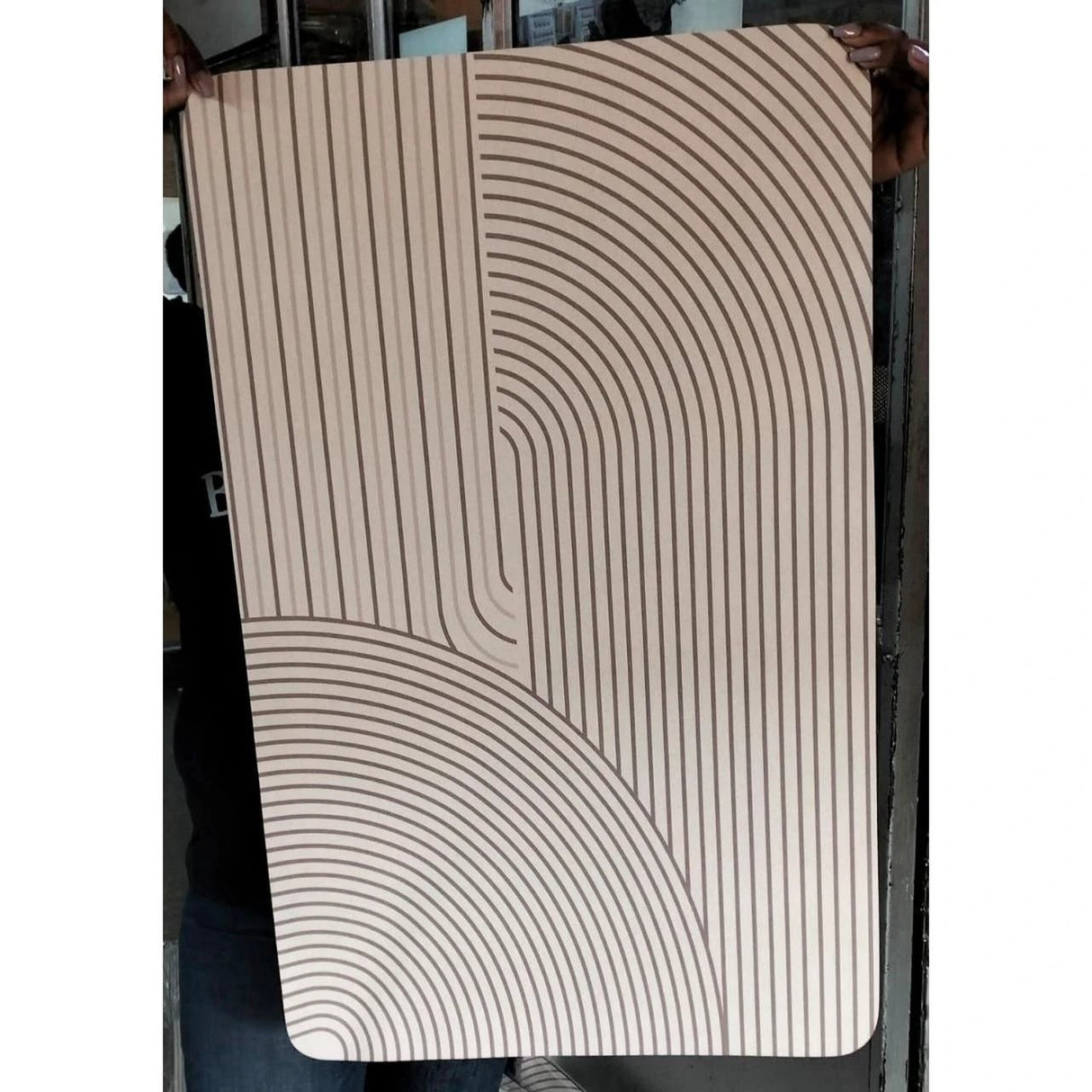 Large Geometric Pattern Door/Bath Mat – 50x80cm Anti-Slip with Rubber Bottom Bath Mats Bath Mats & Rugs