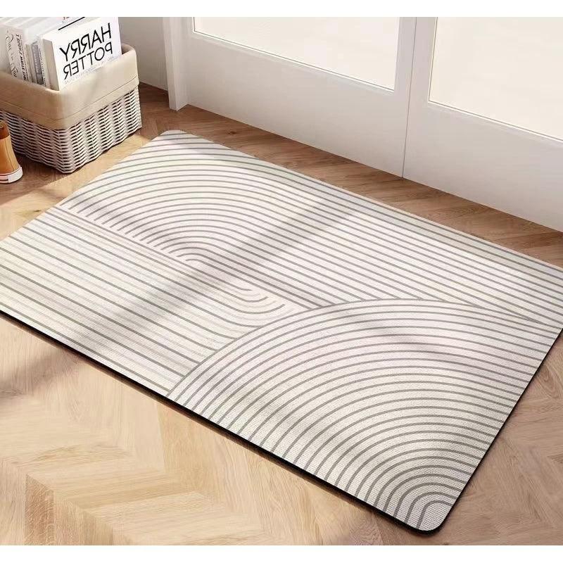 Large Geometric Pattern Door/Bath Mat – 50x80cm Anti-Slip with Rubber Bottom Bath Mats Bath Mats & Rugs