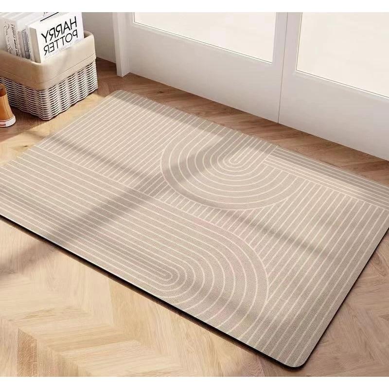 Large Geometric Pattern Door/Bath Mat – 50x80cm Anti-Slip with Rubber Bottom Bath Mats Bath Mats & Rugs