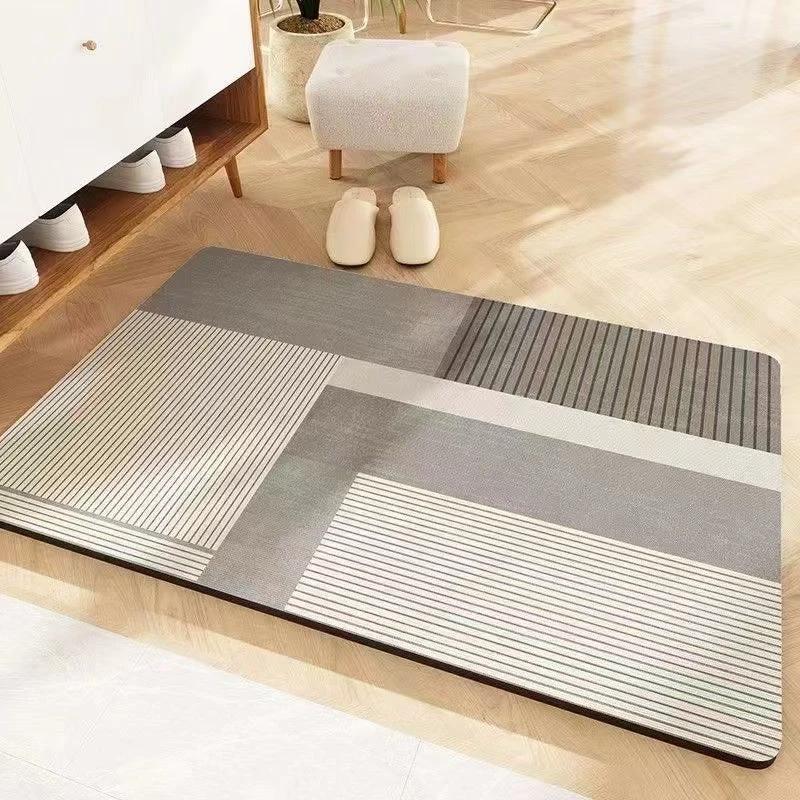Large Geometric Pattern Door/Bath Mat – 50x80cm Anti-Slip with Rubber Bottom Bath Mats Bath Mats & Rugs