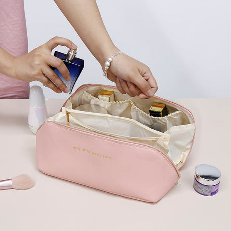 Large Women’s PU Leather Cosmetic Bag | Portable Makeup & Toiletries Organizer