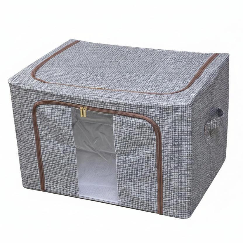 Largest Capacity Zipper Foldable Storage Box with Visible Window – 60 × 40 × 42 cm Bedroom Storage Household Storage Bags