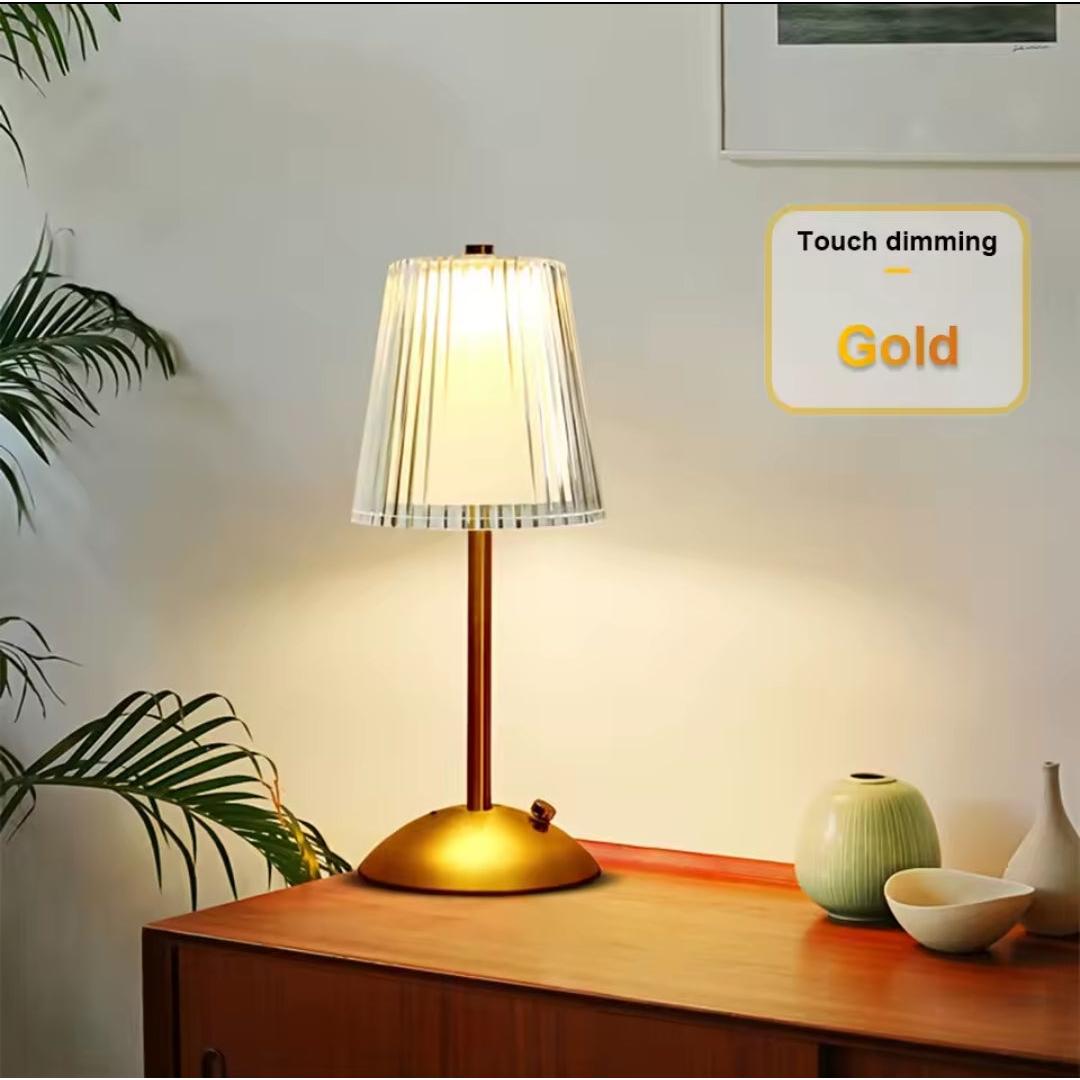Lovely Crystal Bedside Lamp with Rechargeable Design and Multiple Light Modes