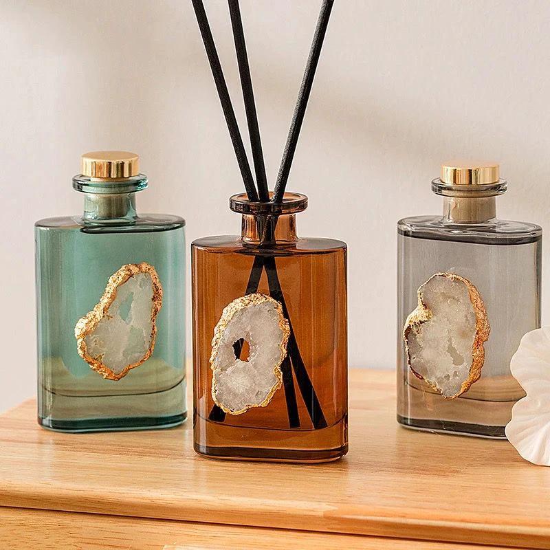 Luxurious Aromatherapy Reed Diffuser 200ml Crystal Bottle French Quatre Scent Home Comfort Appliances Fragrance Oil