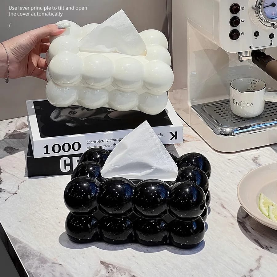 Luxurious Bubble Design Tissue Box Creative Paper Towel Dispenser for Kitchen & Living Room