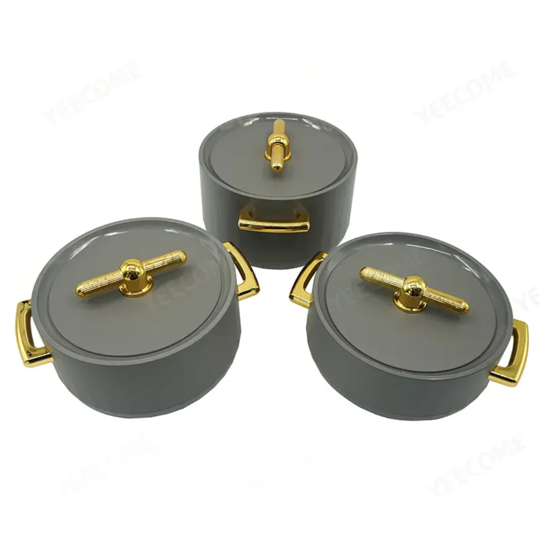Luxurious Insulated Hotpots 1L, 2L & 3.5L Set with Magnetic Lids & Smooth Finish Thermoses