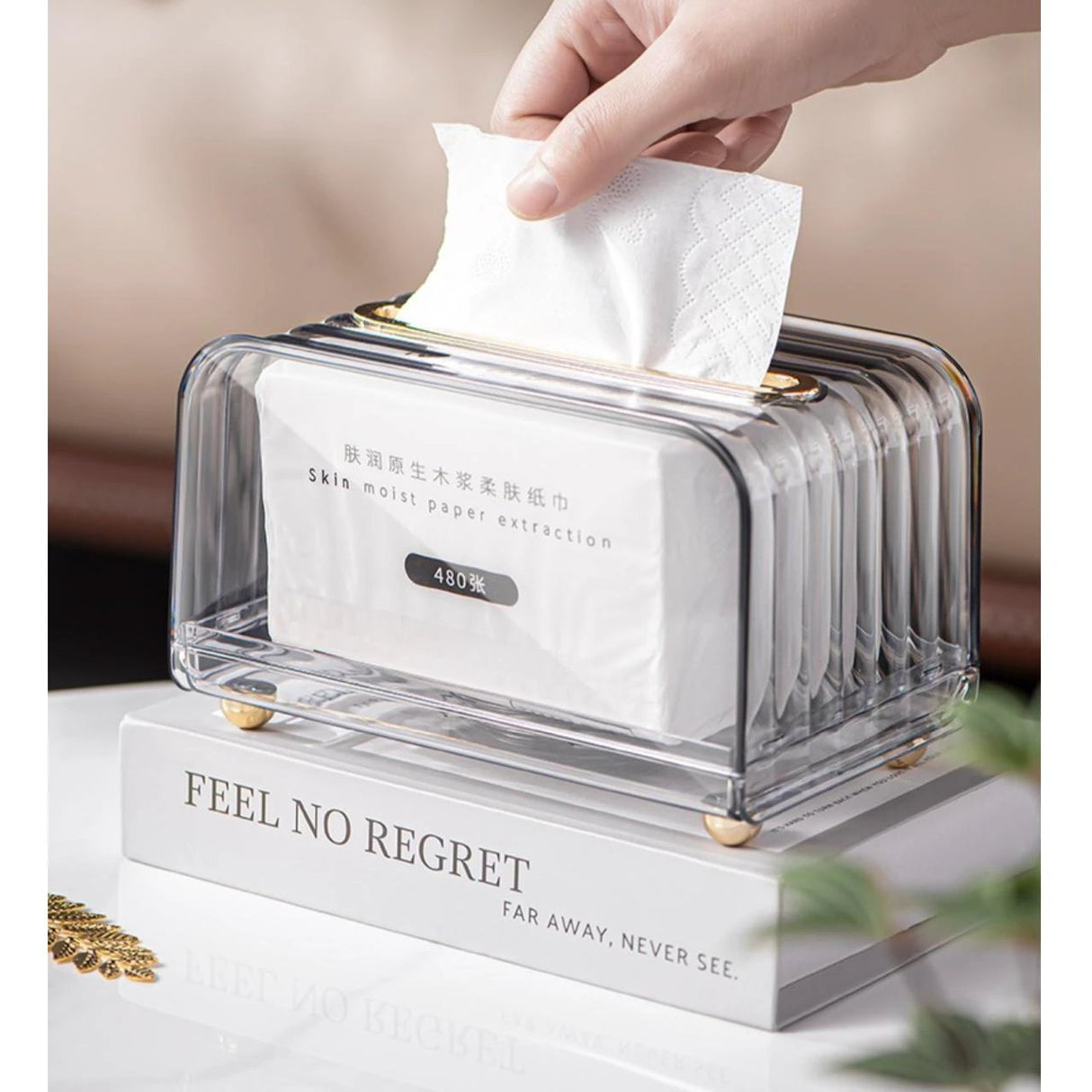 Luxury Clear Serviette Holder Elegant Acrylic Napkin Dispenser. kitchen and dinning Napkin Dispensers