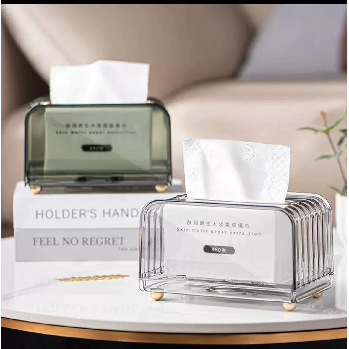 Luxury Clear Serviette Holder Elegant Acrylic Napkin Dispenser. kitchen and dinning Napkin Dispensers