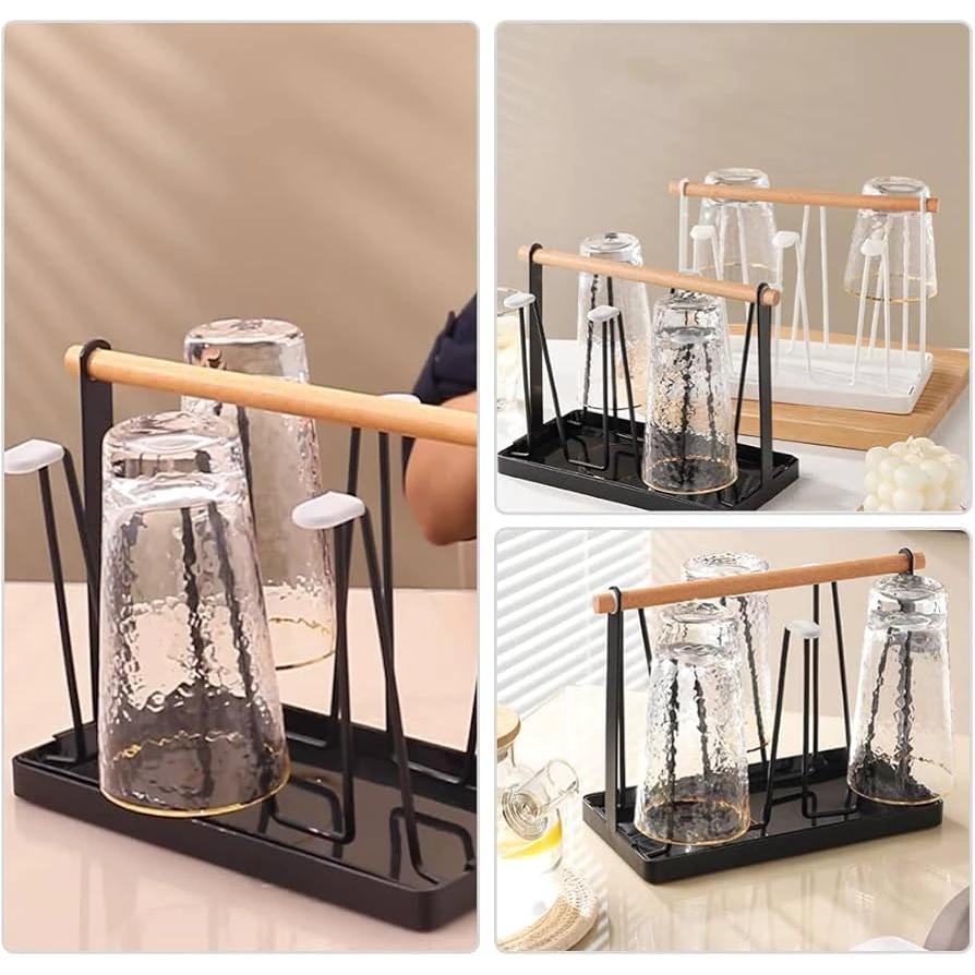 Luxury Iron Cup Glass Holder Rack Drinkware Dish Racks