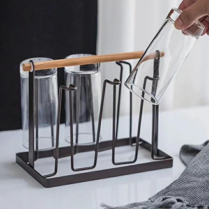 Luxury Iron Cup Glass Holder Rack Drinkware Dish Racks