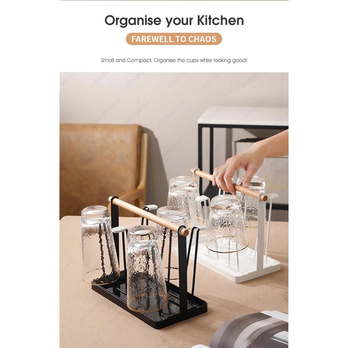 Luxury Iron Cup Glass Holder Rack Drinkware Dish Racks