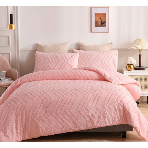 Luxury Tufted Wave Design Duvet Cover Set Soft & Breathable Microfiber
