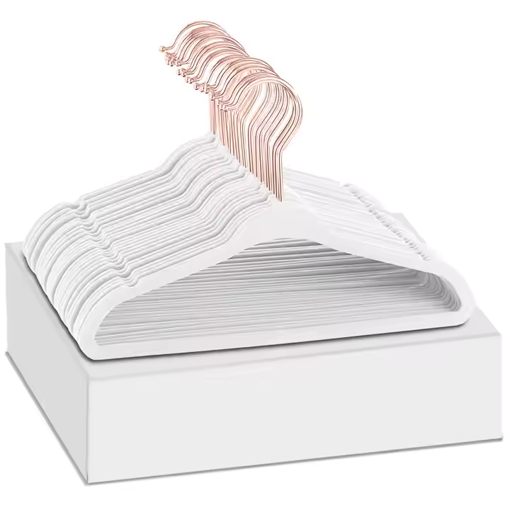 Luxury Velvet Premium Rose Gold Antislip Hangers 10pc Pack