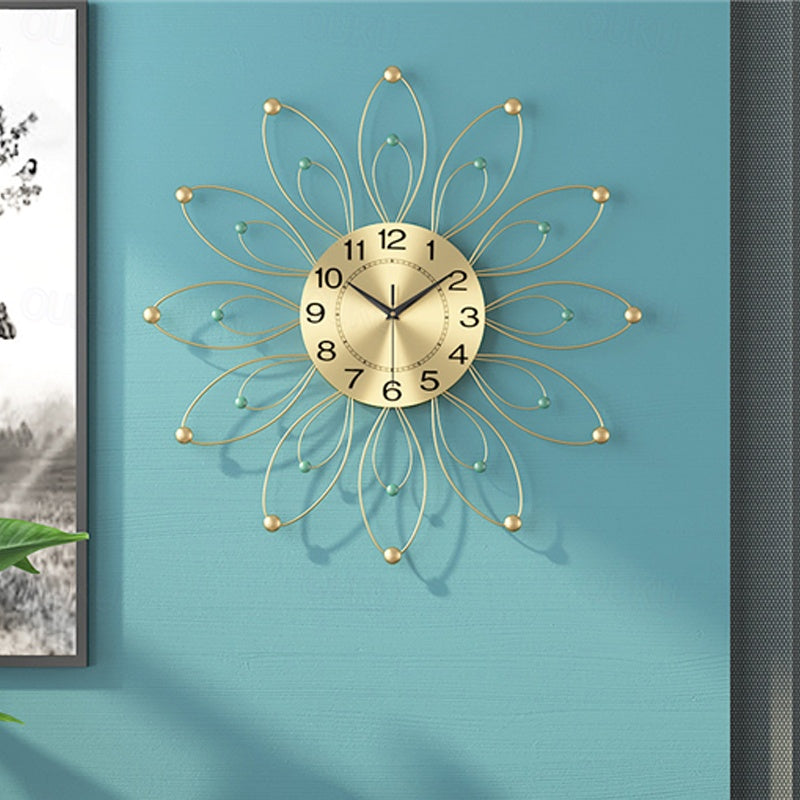Luxury Wall Clock with Quartz Movement and Silent Operation for Home Décor