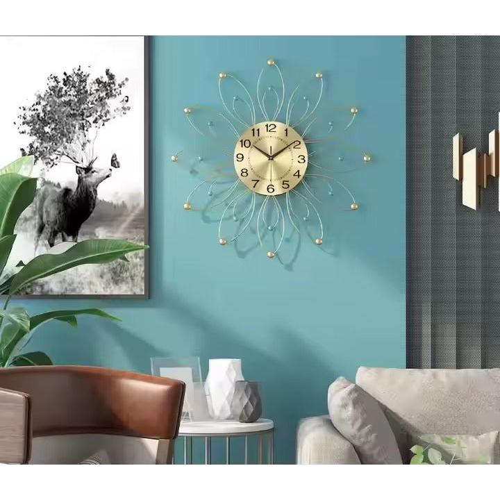 Luxury Wall Clock with Quartz Movement and Silent Operation for Home Décor