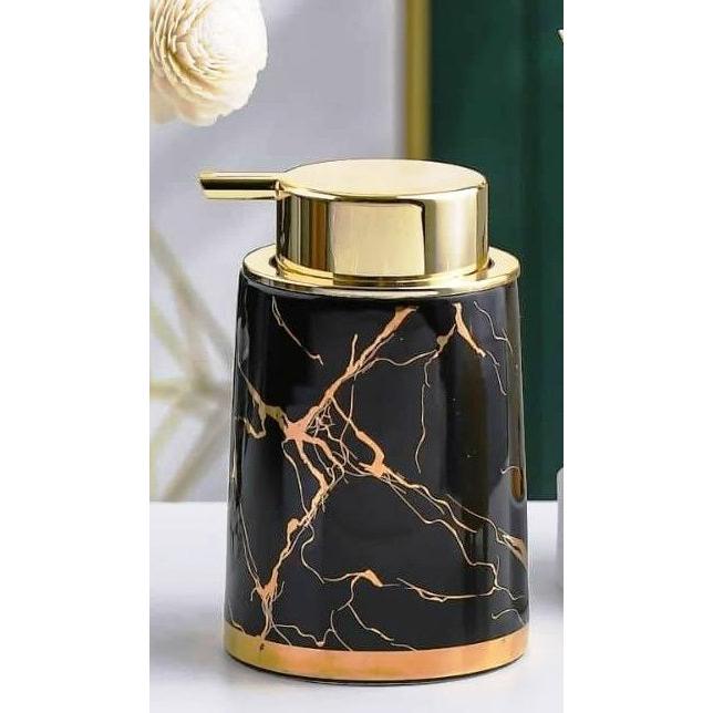 Marble Soap Dispenser | 400ml Hard Plastic Pump for Liquid Soap and Lotion | Elegant Bathroom and Kitchen Accessory
