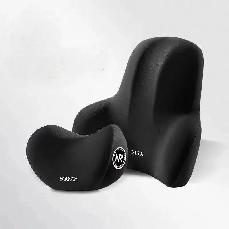 Memory Foam Lumbar and Head Support Car Seat Supporter Set of 2 Car accessories Back & Lumbar Support Cushions