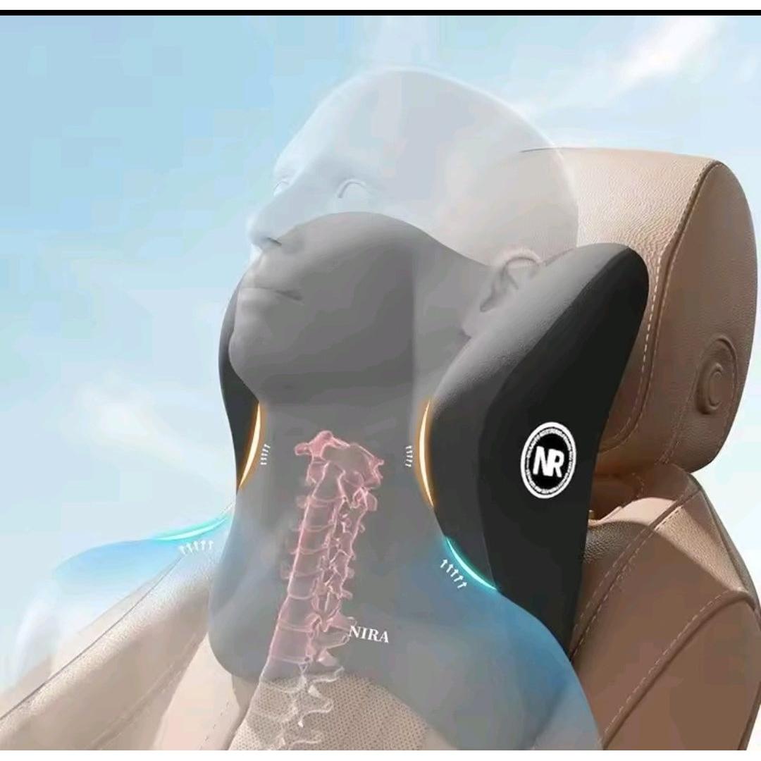 Memory Foam Lumbar and Head Support Car Seat Supporter Set of 2