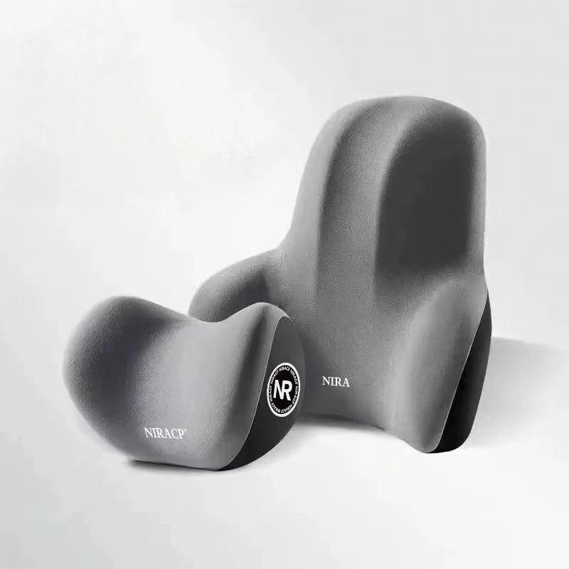 Memory Foam Lumbar and Head Support Car Seat Supporter Set of 2 Car accessories Back & Lumbar Support Cushions