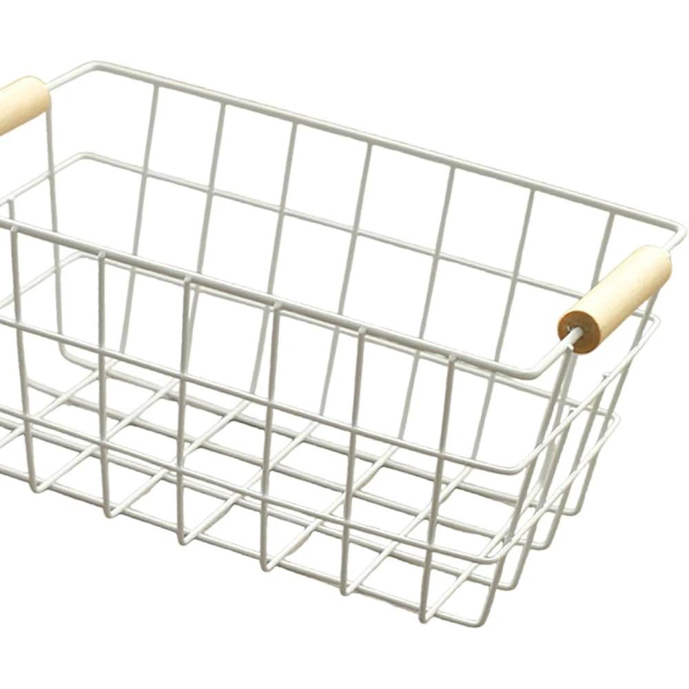 Metal Wire Storage Basket with Handle Size 24 cm X 13 cm X 17 cm Storage and organization Storage Hooks & Racks