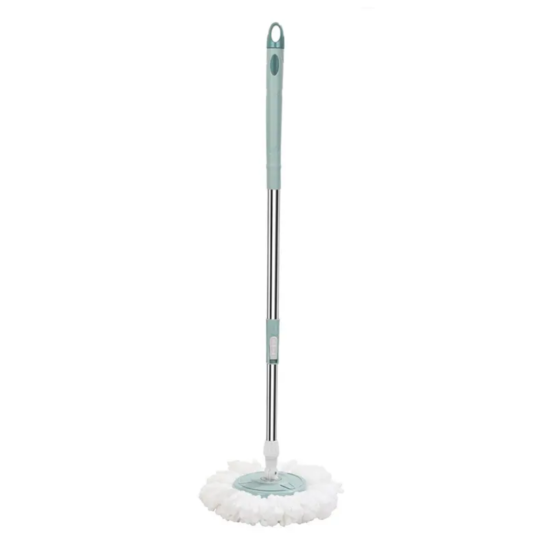 Metallic Magic Spin Mop with Bucket 360° Rotating Head, Wheels & Drain Hole.