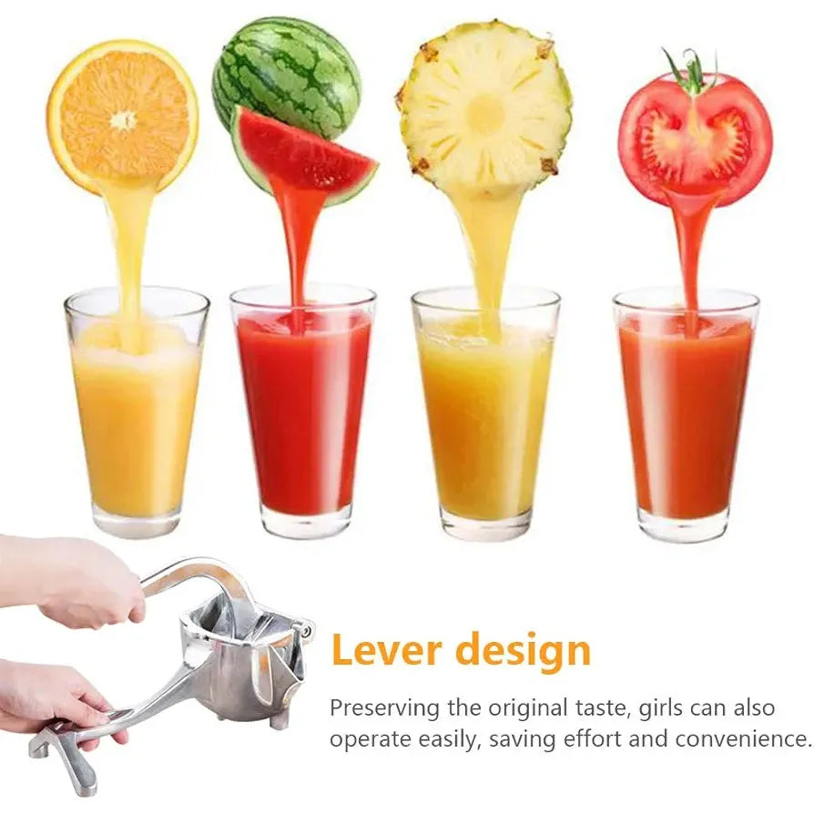 Metallic Manual Juicer – Heavy Duty Citrus Press for Fresh Juice Extraction