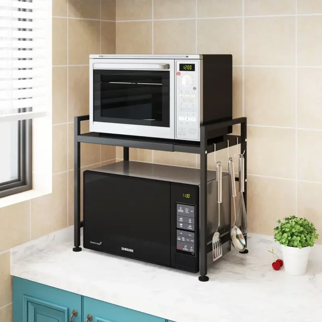Metallic Microwave Stand for Kitchen Countertop Storage and Organization Microwave stand Microwave Oven Accessories