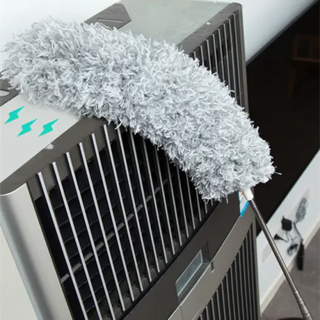 Microfiber Duster with Extra Long Telescopic Pole Bendable, Washable & Lint Free for High Reach Cleaning