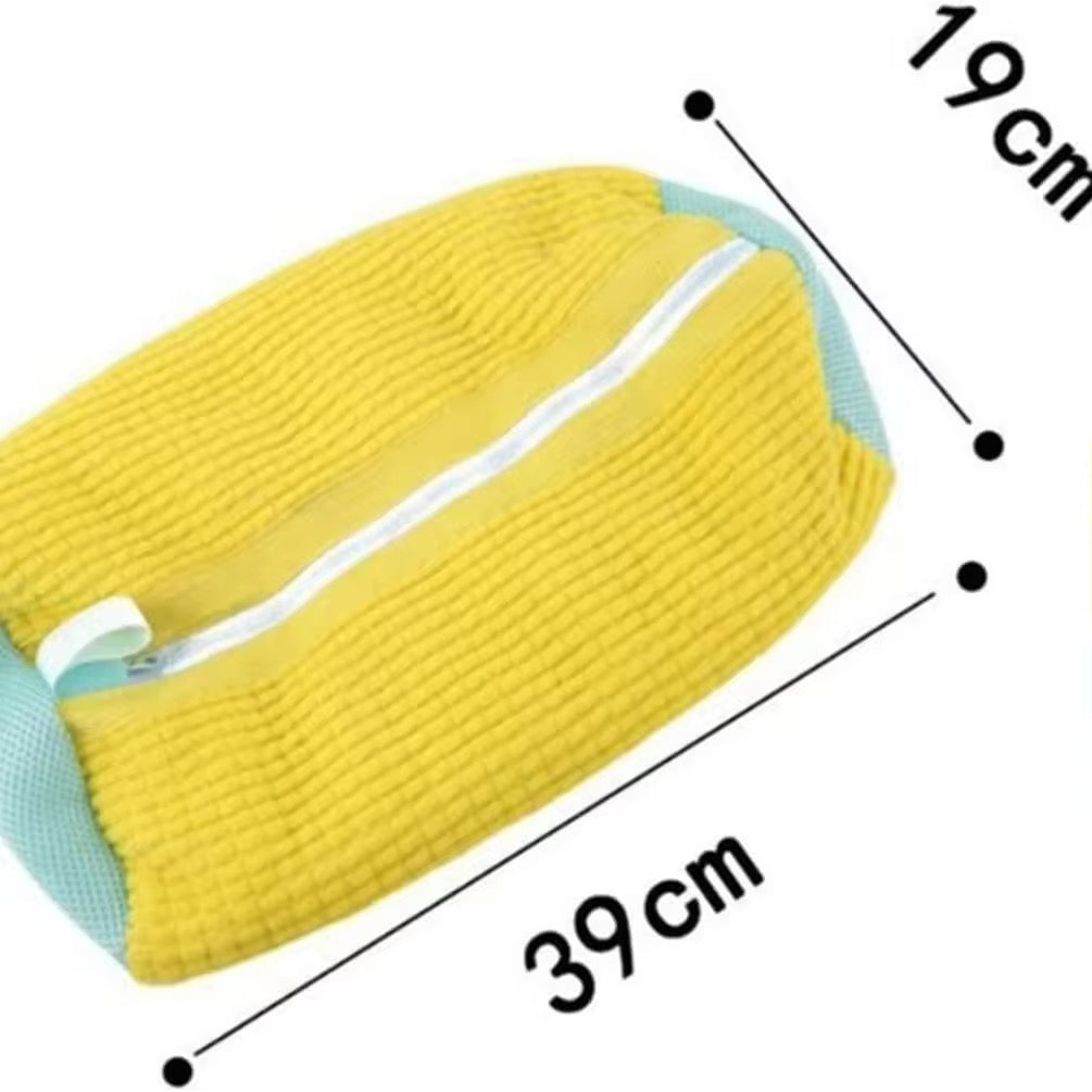 Microfiber Shoe Washing Machine Bag – Anti-Deformation Chenille Laundry Pouch