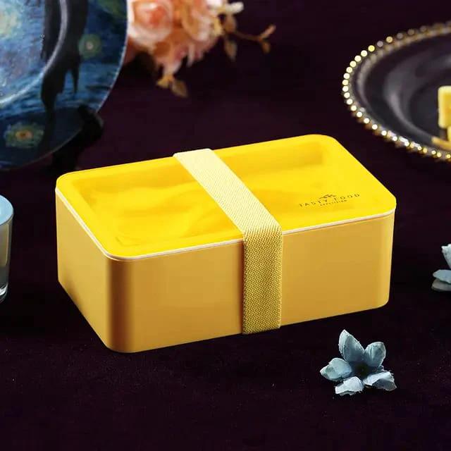 Microwaveable Large Capacity Leak Proof Student Lunch Box Food Grade Container Blue & Yellow Lunch Boxes & Bottles Lunch Box Sets