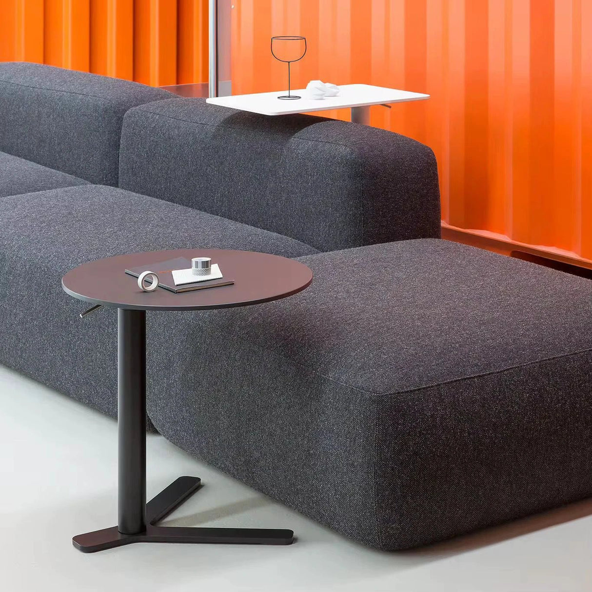Modern Iron Frame Accent Side Table 60cm Height with 40cm Diameter Premium Quality Accent Tables